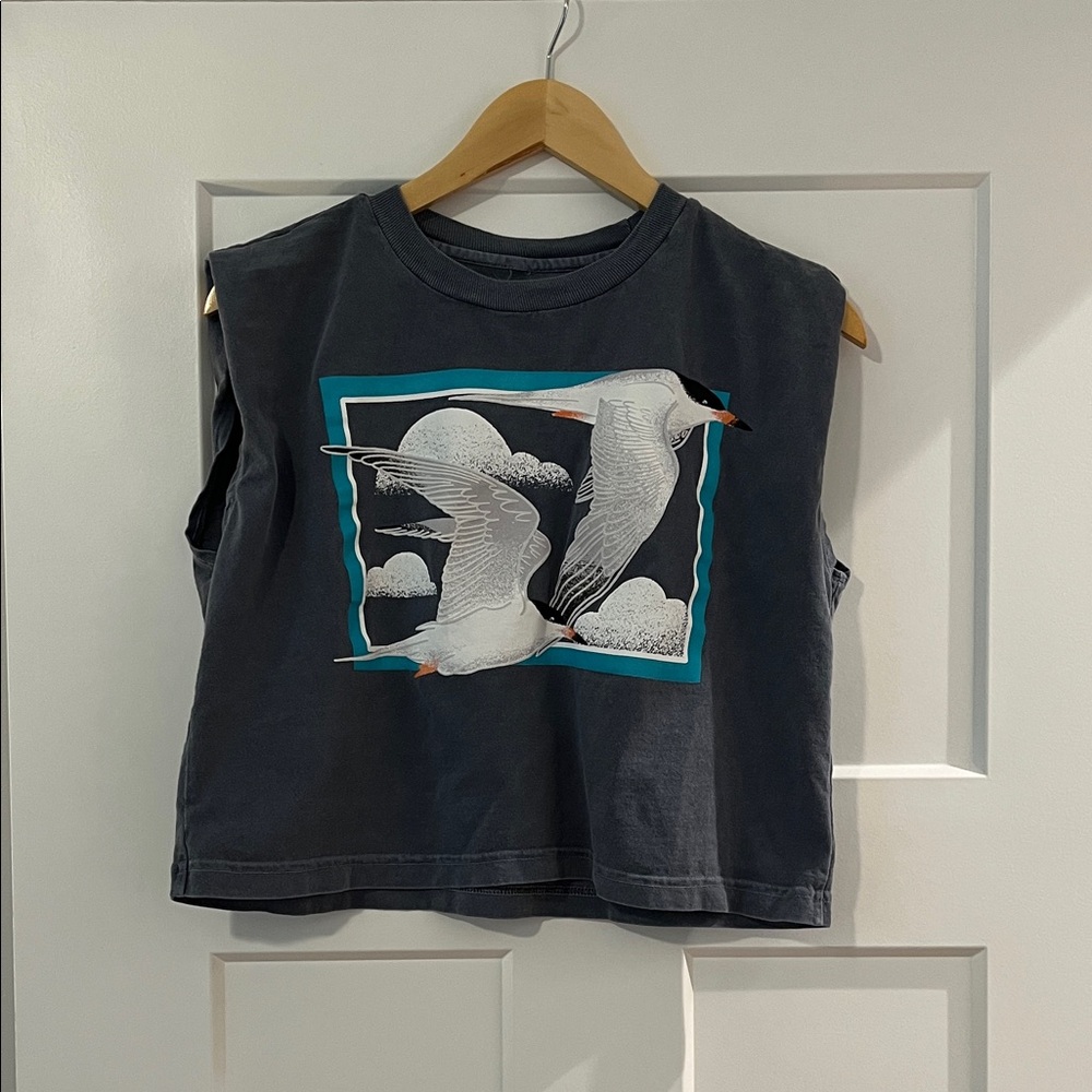 Bird Collective Tern Puff Print Boxy Muscle Tank